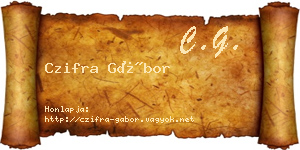 Czifra Gábor névjegykártya