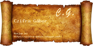 Czifra Gábor névjegykártya